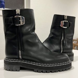 PROENZA SCHOULER, lug boots with buckle, size 39, worn twice